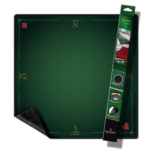 [TAPISTAROT60X60VERT] Tapis de Carte Prestige Format Tarot Wogamat 60x60 Vert