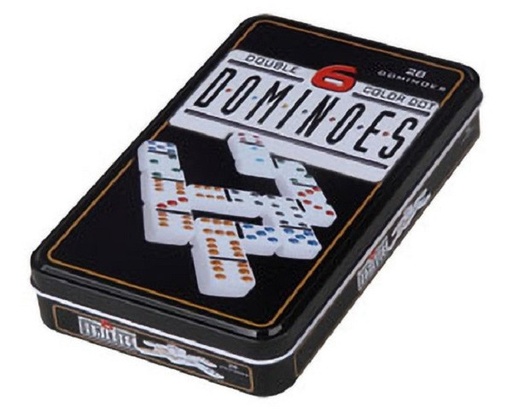 [DOMINOS6BOITEMETAL] dominos double 6 boite métal