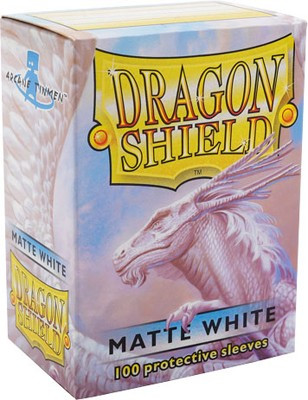 [PCDRAGONSHIELDBLANCM] Protèges cartes Dragon Shield - Blanc matte