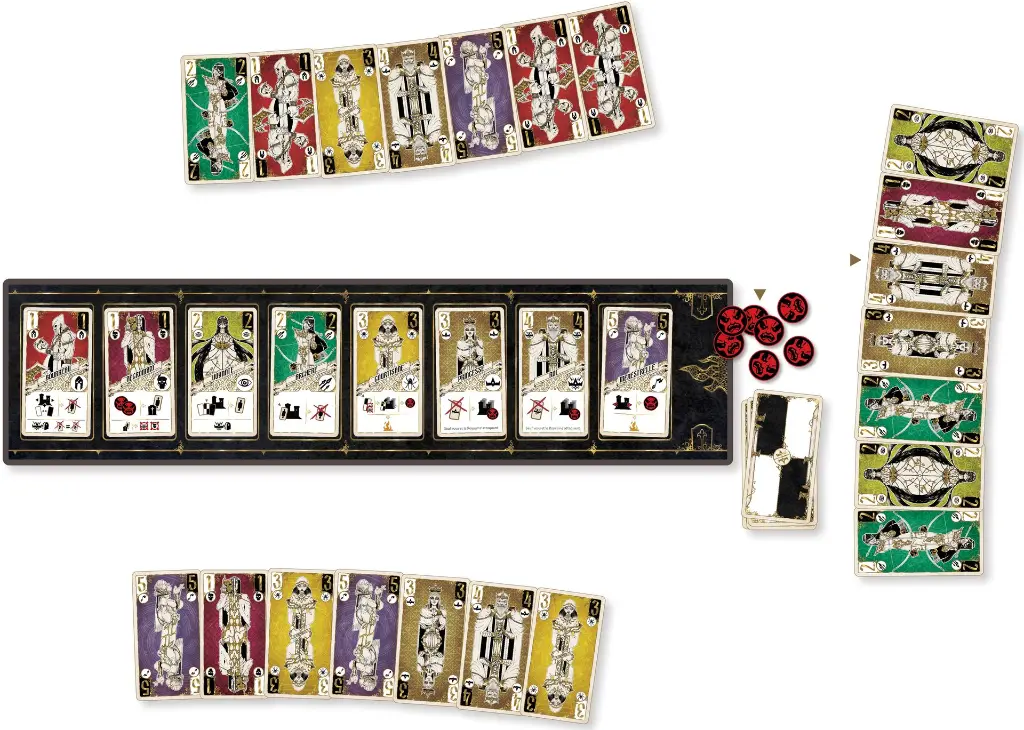 Contenu du jeu de société Longue vie au roi, jeu de cartes de bluff médiéval de Grrre Games, en boutique Sortilèges