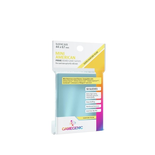 [PCGAMEGENICPRIMEMINIAMERI] Gamegenic 50 prime sleeves mini américain