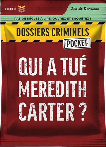 [QUIATUEMEREDITHCARTER] Dossiers Criminels Pocket 1 - Qui a tué Meredith Carter ?