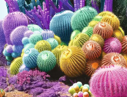 [PZARCENCIELDECACTUS2000P] Puzzle 2000p - Arc-en-ciel de cactus